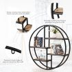 Hanging Storage Shelf Round Circular for Decoration