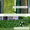 Expandable Artificial Privacy Fence Screen with Flowers for Balcony/ Garden/ Backyard