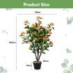 3.3 FT Artificial Camellia Tree with 37 Yellow Flowers