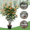 3.3 FT Artificial Camellia Tree with 37 Yellow Flowers