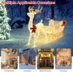 Pre-lit Christmas Reindeer and Santa's Sleigh with 215 Bulbs