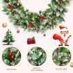 0.6M Snowy Christmas Wreath with 50 LED Lights and 110 PVC tips for Decorations
