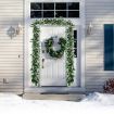 2.7M Artificial Christmas Wreath Rattan with Pine Needles & Red Berries