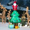 210 CM Blow-up Christmas Tree with Santa Claus for Lawn & Home &Party