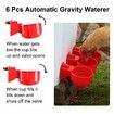 Chicken Feeder No Waste Automatic Poultry Feeder Ports Kit Chicken Feeders and Waterer Set14 Pack(Red)