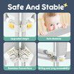 3Pcs Kids Bed Rail Bedrail Queen Side Guard Safety Barrier Toddler Child Cot Fence Baby Fall Protection Adjustable Folding Breathable Mesh