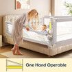 Bed Rail Bedrail Queen Kids Safety Side Guard Barrier Toddler Child Cot Fence Folding Adjustable Baby Protector 200x100cm Breathable Mesh