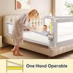 Bed Rail Bedrail Baby Safety Guard Queen Size Kids Child Toddler Cot Security Fence Barrier Adjustable Folding Fall Protection 200x100cm Koala