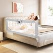 Bed Rail Bedrail Baby Safety Guard Queen Size Kids Child Toddler Cot Security Fence Barrier Adjustable Folding Fall Protection 200x100cm Koala