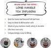 2Pcs Handle Tea Ball Strainer Premium Tea Infuser Filter for Loose Leaf Tea Reusable Fine Mesh Tea for Cup and Teapot