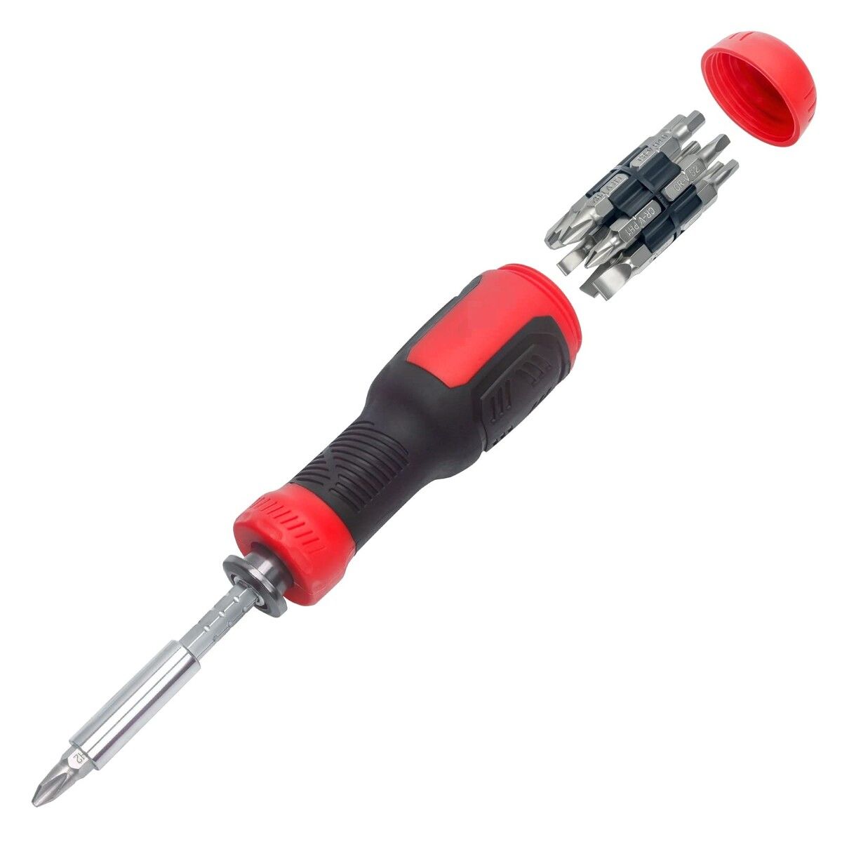 Multi Screwdriver 13-in-1 Screw Driver Adjustable Screwdriver Set Multitool All in One with Torx Security,Flat Head,Phillips,Hex,Square and 1/4 Nut Driver (Red)