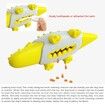 Rocodile Shape Dog Toy Leaking Food Ball Molar Tooth Cleaning Stick Dog Toothbrush Dog Toy   (Yellow)