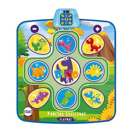 Dance Mat, Electronic Dance Pad with Dinosaur Pattern Non-Slip Indoor Play Mat for Kids 4-12 Years Old