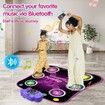 Dance Mat, Electronic Music Dance Pad with LED Lights and Wireless Bluetooth for Girl 4-12 Years Old