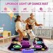 Dance Mat, Electronic Music Dance Pad with LED Lights and Wireless Bluetooth for Girl 4-12 Years Old