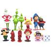 Cartoon Grinch Character Ornaments, Monster Doll Toy, Gifts for Kids Fans 12 Pieces