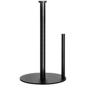 Paper Towel Holder Countertop,Black Kitchen Paper Towel Holder Stand for Kitchen and Bathroom Organization,Stainless Steel Paper Towel Holders for Standard and Large Rolls (Matte Black)