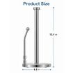 Paper Towel Holder for One Hand Tear,Paper Towel Dispenser Standing Weighted Base Non Slip,Spring Arm Fit Most Size Paper Roll,Stainless Steel Paper Towel for Kitchen Countertop,Silver