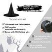 12pcs Halloween Black Witch Hats Costume Accessory Decorations,Thickened Hanging Wizard Hats Bulk with Hanging Rope,Floating Front Porch Yard Indoor Outdoor Hocus Pocus Decor Party Supplies