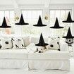 12pcs Halloween Black Witch Hats Costume Accessory Decorations,Thickened Hanging Wizard Hats Bulk with Hanging Rope,Floating Front Porch Yard Indoor Outdoor Hocus Pocus Decor Party Supplies