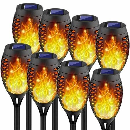 Solar flame deals lights for outside