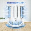 3 In 1 Bladeless Fan Heater Electric Tower Cool Air Hot HEPA Filter Purifier Remote Touch 9H Timer 80 Degree Oscillating LED Office Bedroom Floor Standing