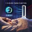 3 In 1 Bladeless Fan Heater Electric Tower Cool Air Hot HEPA Filter Purifier Remote Touch 9H Timer 80 Degree Oscillating LED Office Bedroom Floor Standing