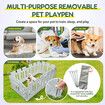 Dog Playpen Crate Pet Pen Cat Enclosure Indoor Outdoor Puppy Exercise Cage Safety Play Fence Gate Whelping Box Kennel Portable 155x78x60cm