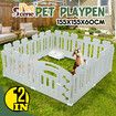Dog Crate Enclosure Pet Pen Cage Playpen Puppy Kennel Outdoor Indoor Cat Exercise DIY Whelping Box Portable Safety Gate Play Fence 8 Panels