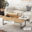 Lift Top Coffee Table Tea Dining Living Room Center Sofa Side with Storage Rising Up Furniture Desk Large Rectangle Modern Wood