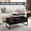 Lift Top Coffee Table Tea Black Dining Living Room Sofa Side Up Modern Furniture with Storage Center Rising Desk Large Rectangle Wood