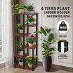 6 Tier Plant Pots Stand Corner Potted Flower Shelf Unit Holder Bookshelf Garden Indoor Outdoor Tiered Display Storage Shelves Rack