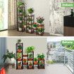 Plant Flower Pots Stand 12 Shelves Corner Shelf Potted Holder Bookshelf Indoor Outdoor Garden Tiered Display Unit Storage Rack