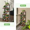 6 Tier Plant Pots Stand Flower Corner Shelf Bookshelf Holder Potted Shelves Outdoor Indoor Garden Tiered Display Unit Storage Rack