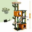 146cm Cat Tree Tower Bed Scratching Post House Sisal Scratcher Furniture Cave Stand Condos Climbing Play Gym Perch Ramp