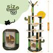 172cm Cat Tower Tree Scratching Post House Bed Sisal Scratcher Cave Furniture Condos Climbing Stand Play Hammock Balls