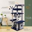 133cm Cat Tower Tree House Scratching Post Bed Sisal Scratcher Stand Cave Condo Furniture Climbing Play Gym Hammock Platforms