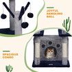 133cm Cat Tower Tree House Scratching Post Bed Sisal Scratcher Stand Cave Condo Furniture Climbing Play Gym Hammock Platforms