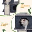 127cm Cat Tree Tower Scratching Post Bed Sisal Scratcher Furniture House Cave Condos Climbing Stand Gym Hammock Ramp