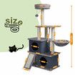 127cm Cat Tree Tower Scratching Post Bed Sisal Scratcher Furniture House Cave Condos Climbing Stand Gym Hammock Ramp