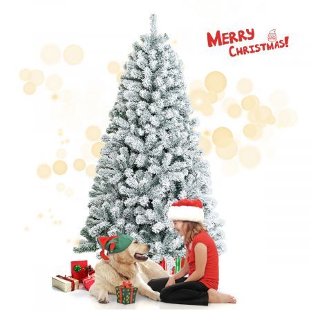 1.8M White Artificial Holiday Christmas Tree with 600 PVC Tips for Christmas Decoration