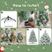 1.8 M Pine Needle Artificial Christmas Tree with 586 Branch Tips and a Metal Stand for Decorations