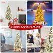 1.5/1.8M Pre-Lit Snow-Flocked Artificial Christmas Tree with 339/471 Tips and 180/250 LED Lights for Decorations