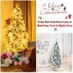 1.5/1.8M Pre-Lit Snow-Flocked Artificial Christmas Tree with 339/471 Tips and 180/250 LED Lights for Decorations