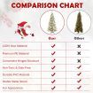 1.5/1.8M Pre-Lit Snow-Flocked Artificial Christmas Tree with 339/471 Tips and 180/250 LED Lights for Decorations