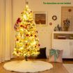 1.5/1.8M Pre-lit Artificial Christmas Tree with 9 Lighting Modes and 140/200 Color Changing LED Lights for Decorations