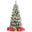 1.5/1.8M Pre-lit Artificial Christmas Tree with 9 Lighting Modes and 140/200 Color Changing LED Lights for Decorations