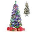 1.5/1.8M Pre-lit Artificial Christmas Tree with 9 Lighting Modes and 140/200 Color Changing LED Lights for Decorations