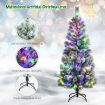 1.5/1.8M Pre-lit Artificial Christmas Tree with 9 Lighting Modes and 140/200 Color Changing LED Lights for Decorations