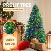 1.8M Pre-lit Hinged Christmas Tree with Memory Function & LED Lights